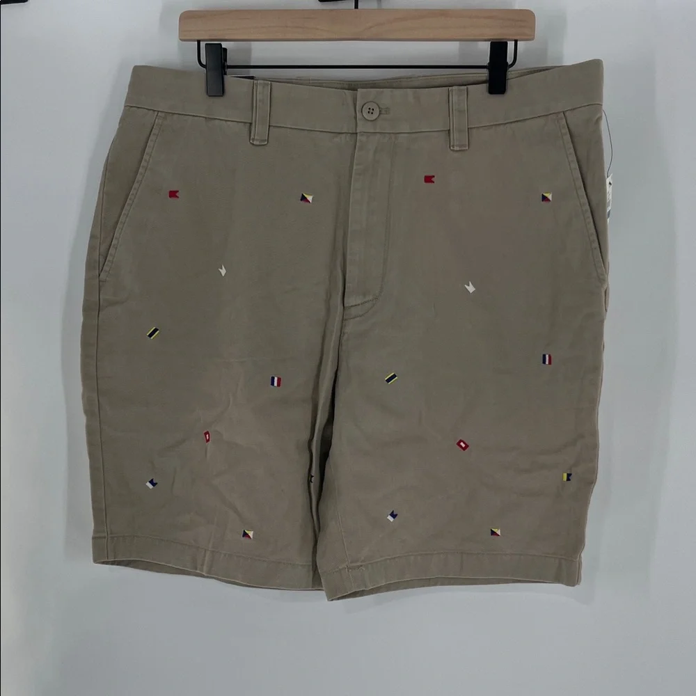 Nautica Tan Flat Front Shorts Size 36 NWT